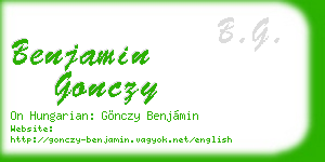 benjamin gonczy business card